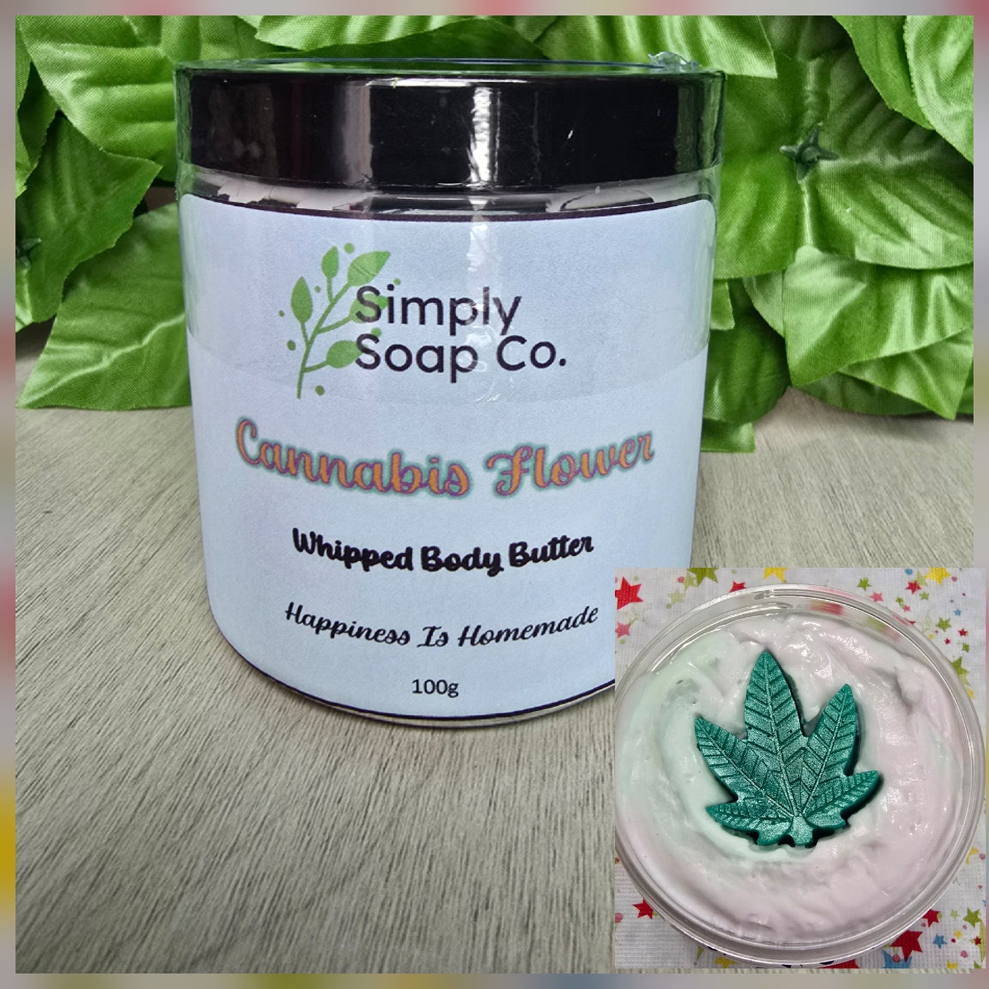 Cannabis Flower Body Butter with Soap Embed